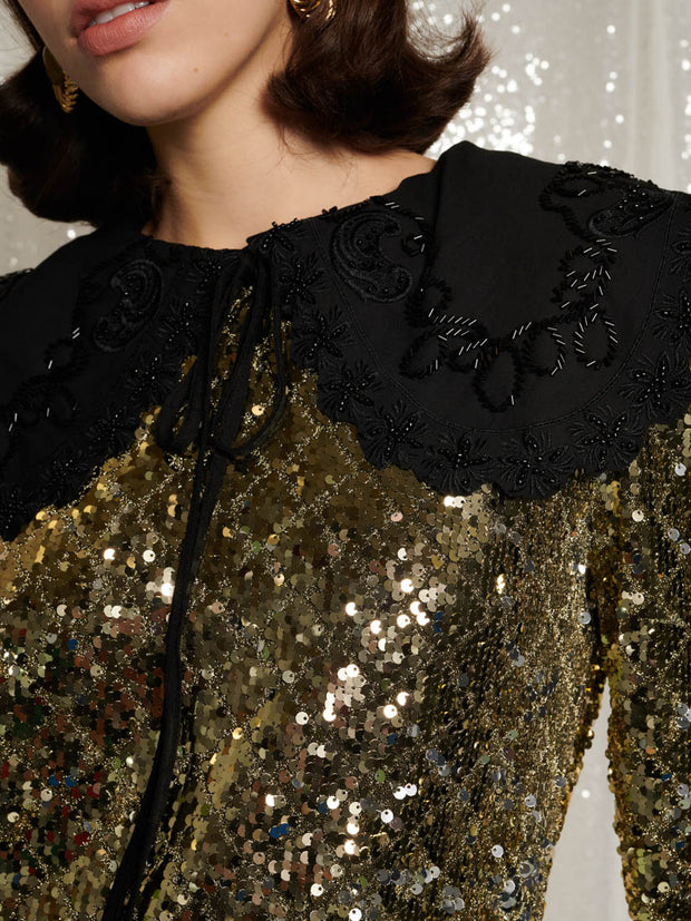 Gold Diamonds Mini Dress