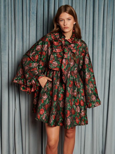sister jane jacquard mini dress Sister Jane jacquard mini dress in green