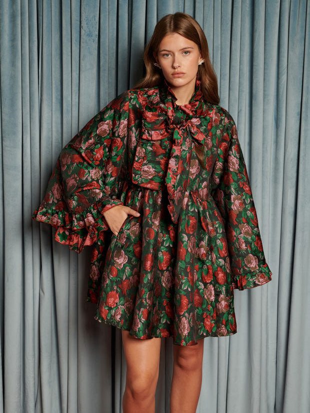 Fantasy Jacquard Mini Dress Coal Black / Z