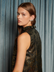 Memoria Jacquard Mini Dress Old Gold / Z