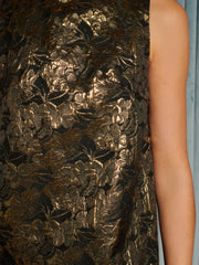 Memoria Jacquard Mini Dress Old Gold / Z