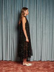 Odyssey Spot Maxi Dress Coal Black / Z