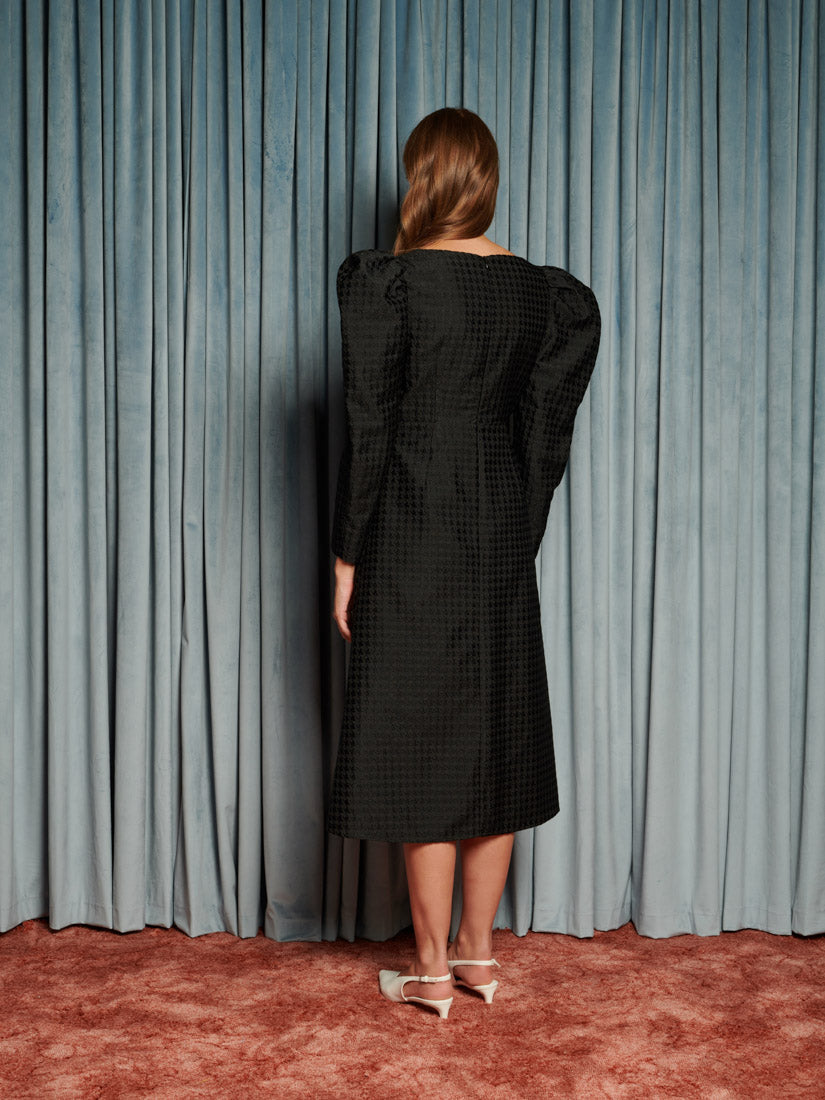 Cinematic Jacquard Midi Dress – Sister Jane