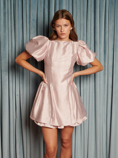 Nouveau Ruffle Mini Dress Baby Pink / Z