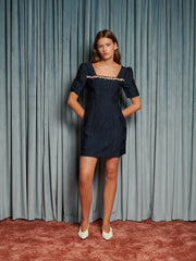 Frame Jacquard Mini Dress