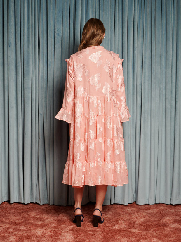 Feature Bloom Midi Dress Peach Pink / Z