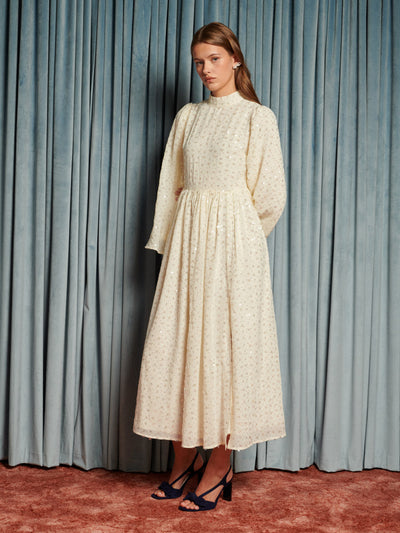 Reel Embellished Maxi Dress Cream Ivory / Z