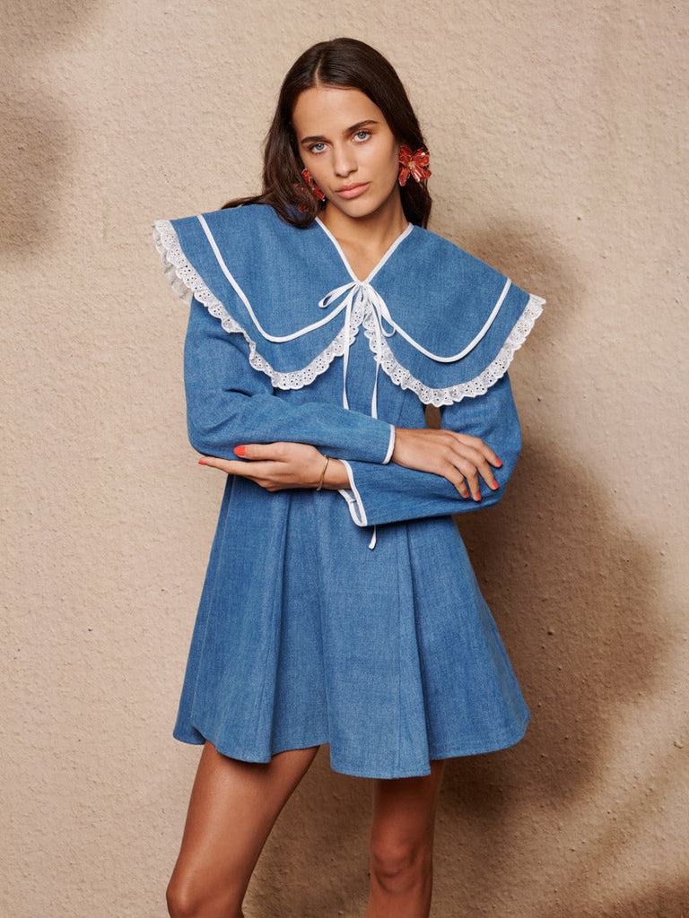 Dappled Denim Mini Dress – Sister Jane