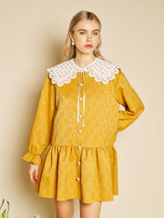 Jaune Jacquard Mini Dress – Sister Jane