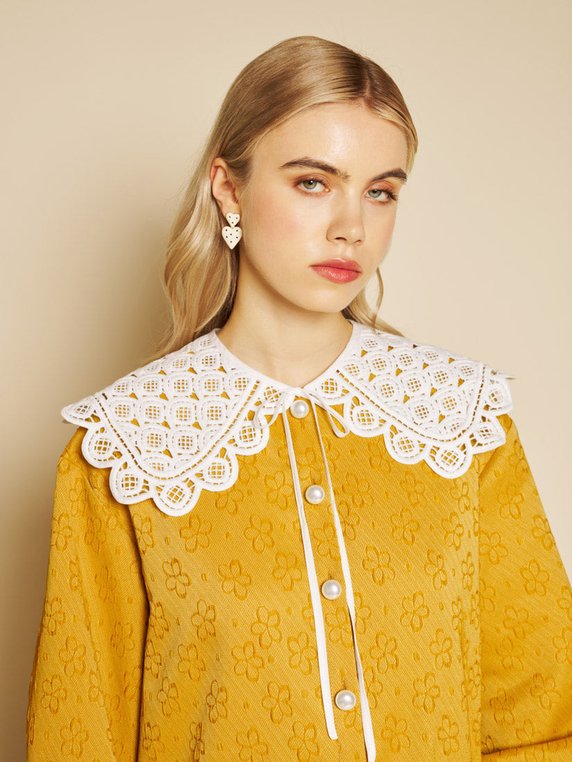 Jaune Jacquard Mini Dress – Sister Jane
