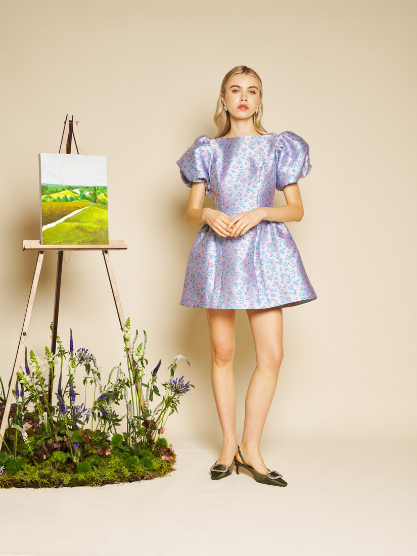 新品sister jane LiLili Jacquard Mini Dress Wisteria Jacquard Mini Dress – Sister Jane