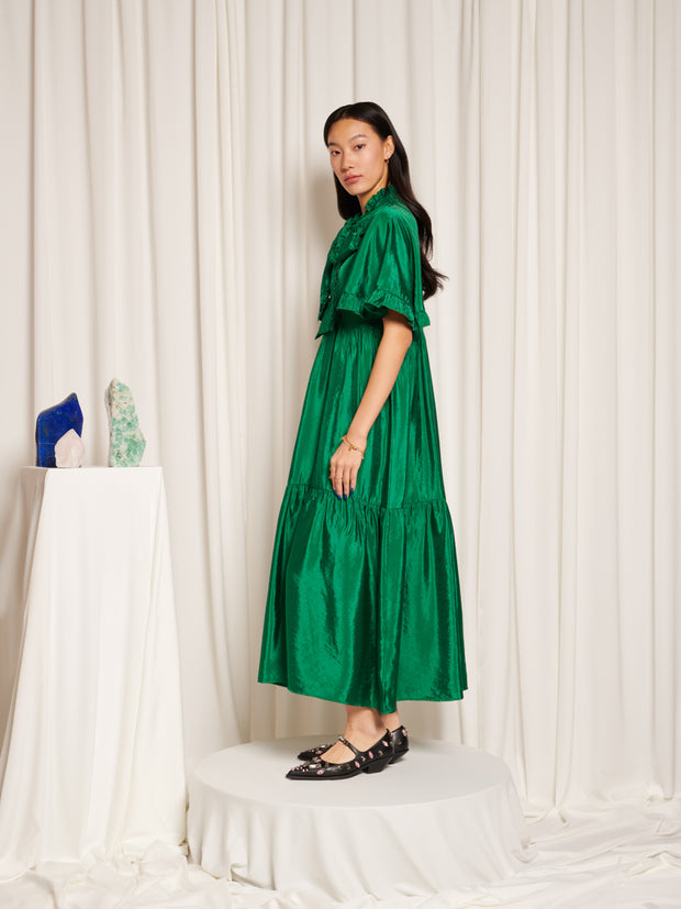 sister jane green dress Emerald Maxi – BLACK LAURENT TULLE LAYERED global-length-No Value Size:3'6