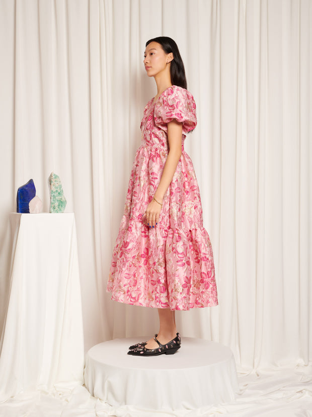 formal off the shoulder dress with sleeves Plus-Size Off-Shoulder Prom Dress with Long Sleeves Petal Blush / 18