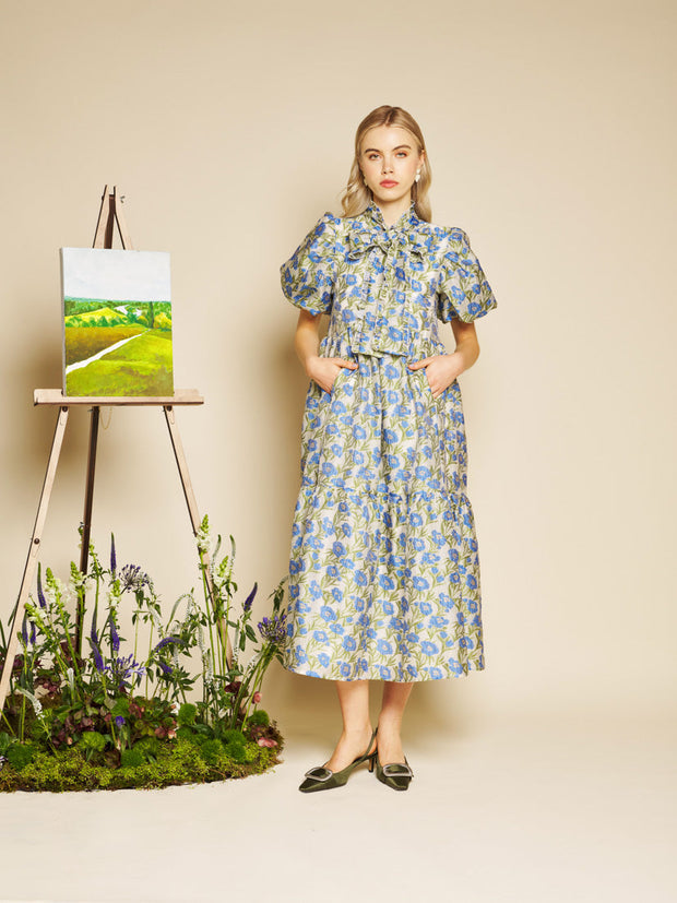 Iris Jacquard Midi Dress – Sister Jane
