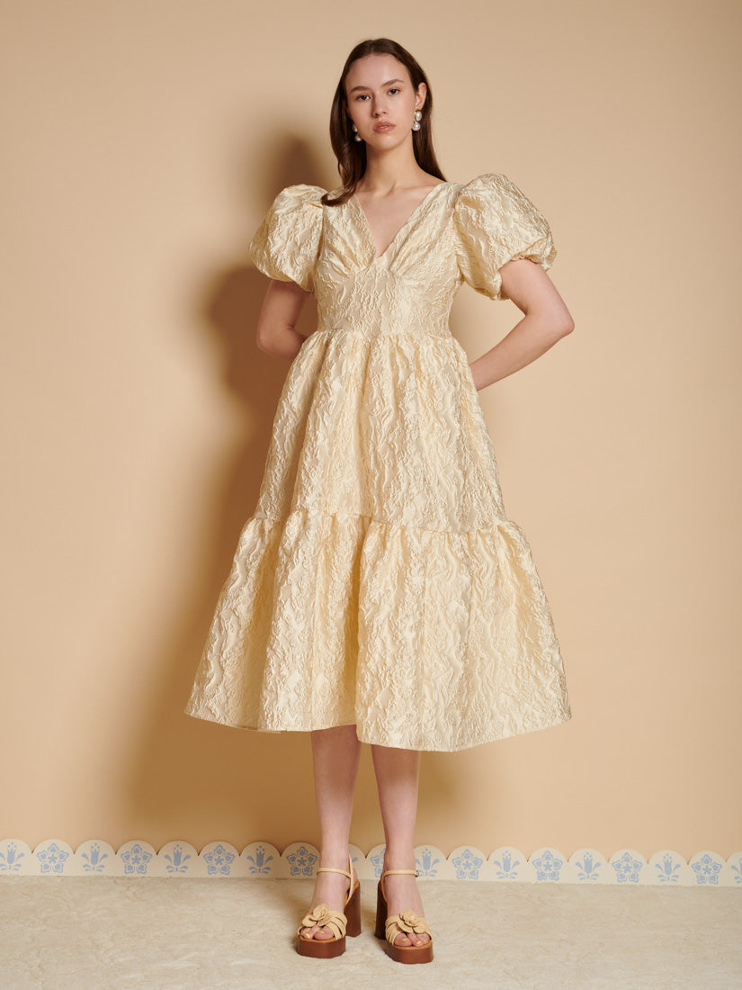 Yarrow Jacquard Midi Dress – Sister Jane