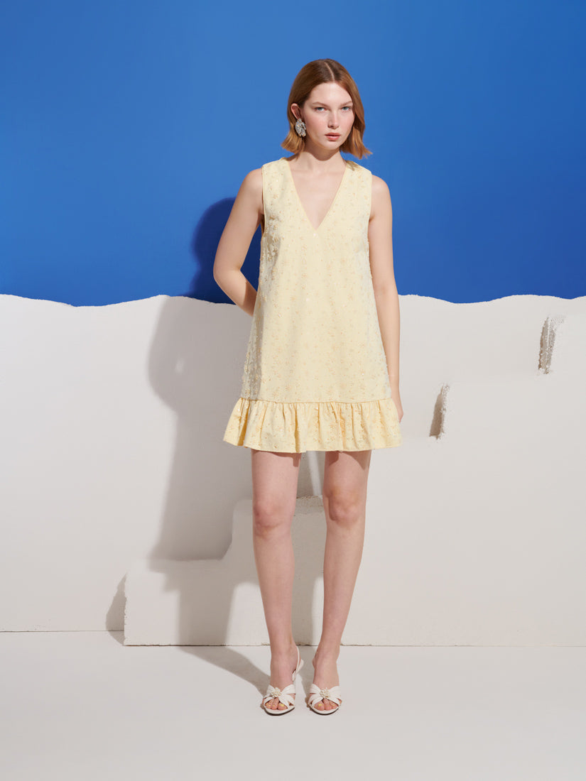 Lemon Zest Embellished Mini Dress – Sister Jane