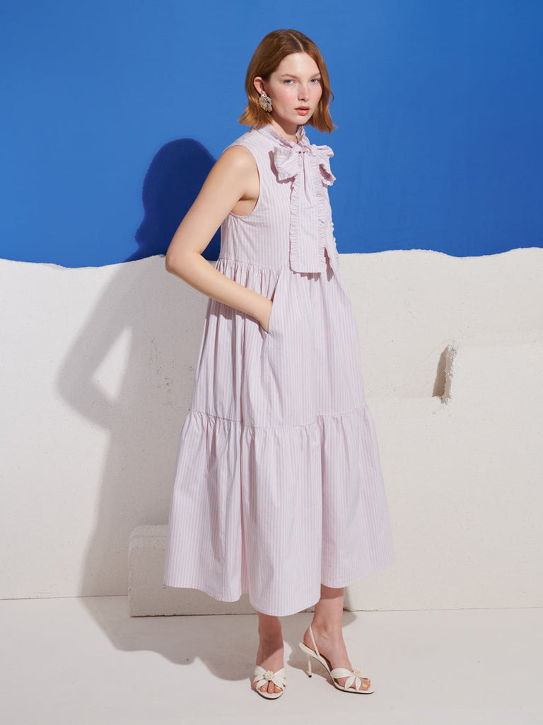Wave Stripe Bow Maxi Dress – Sister Jane