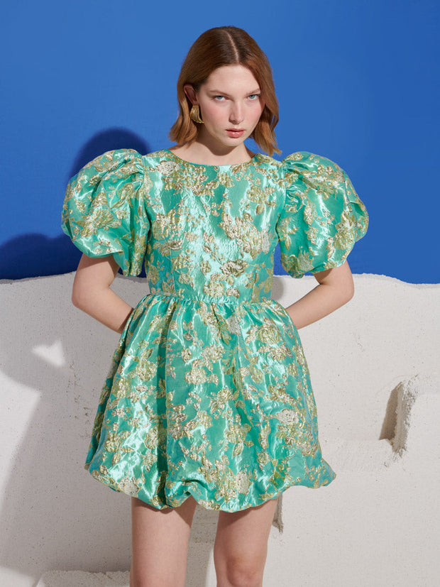 Pistachio Jacquard Mini Dress – Sister Jane
