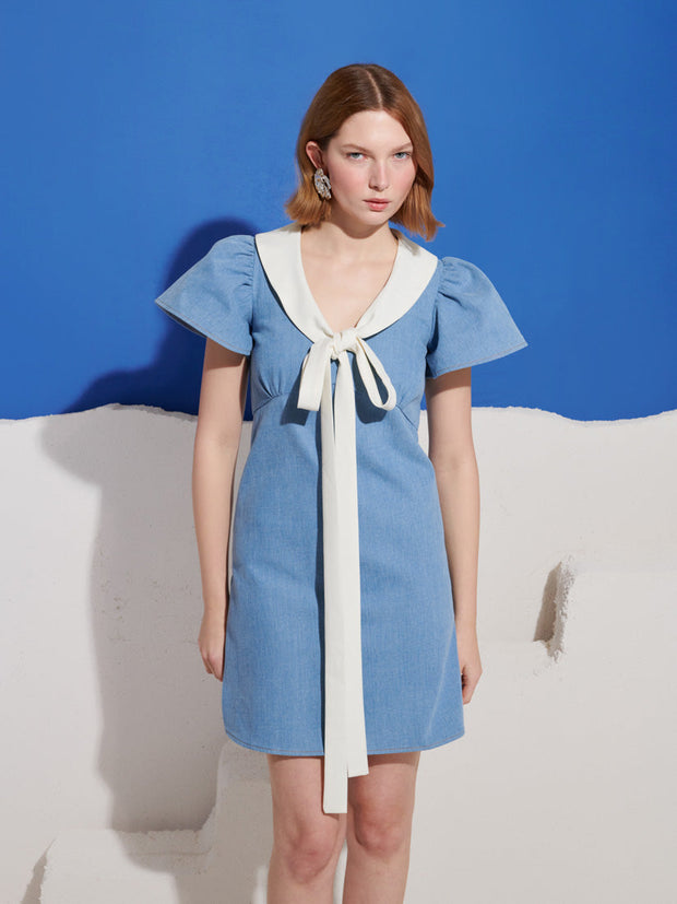 Kasos Denim Bow Dress – Sister Jane