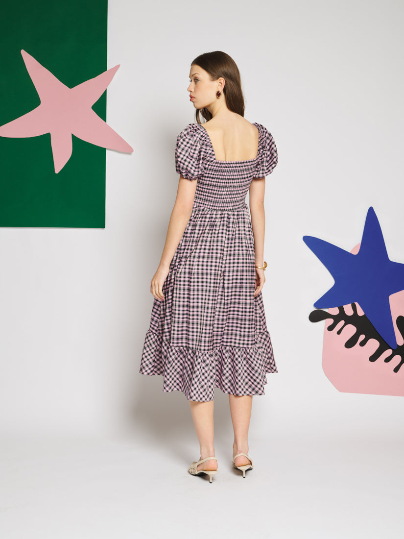 Vence Check Bow Midi Dress – Sister Jane