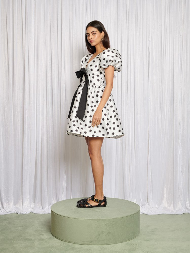 Memories Spot Bow Mini Dress – Sister Jane