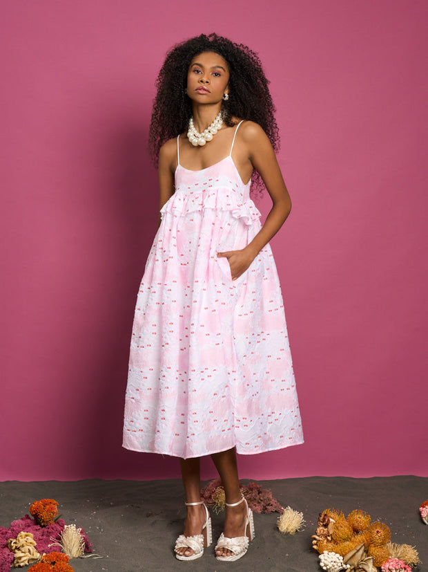 DREAM Venus Coral Jacquard Dress – Sister Jane