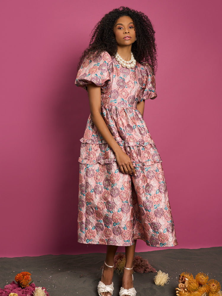 DREAM Nerissa Jacquard Midi Dress – Sister Jane