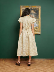 <b>DREAM</b> Ornament Jacquard Midi Dress