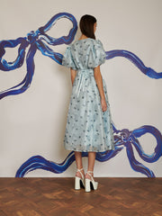 <b>DREAM</b> Cloud Flowers Jacquard Midi Dress