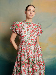 <b>DREAM</b> Charm Floral Jacquard Midi Dress