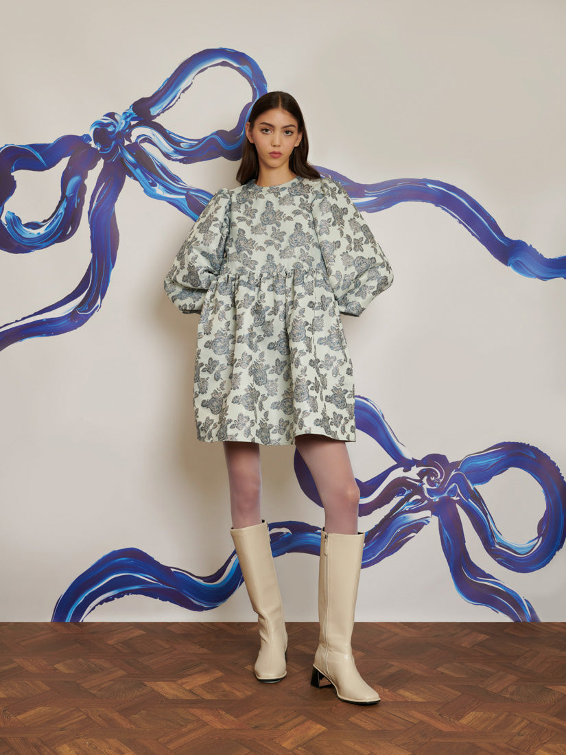 ワンピース POPPY X SISTER JANE JACQUARD MINI DRESS POPPY x sister janeDream Roses Jacquard Mini Dress DREAM ROSES