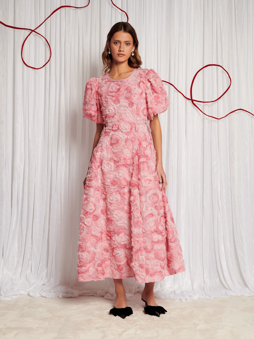 DREAM Rose Finch Tulle Midi Dress