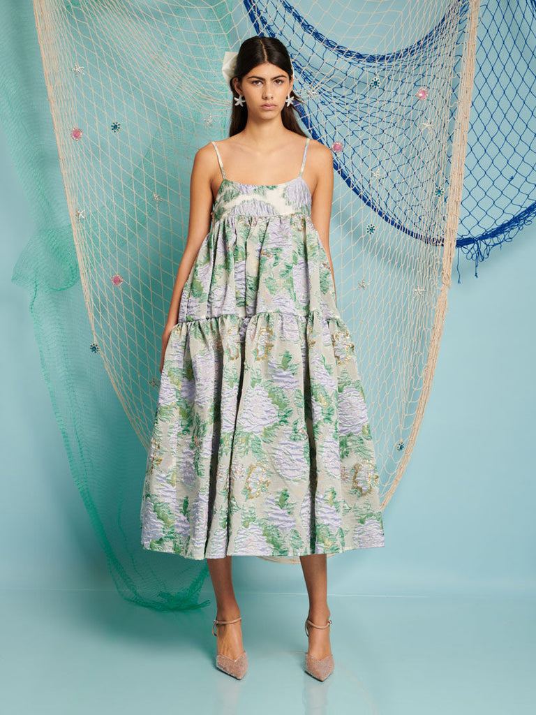 DREAM Ashore Floral Jacquard Midi Dress – Sister Jane