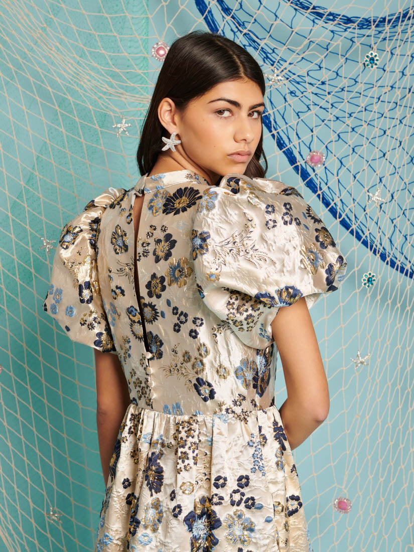 【sister jane】Carp メタリック 花柄 マキシ ドレス DREAM Carp Floral Maxi Dress – Sister Jane