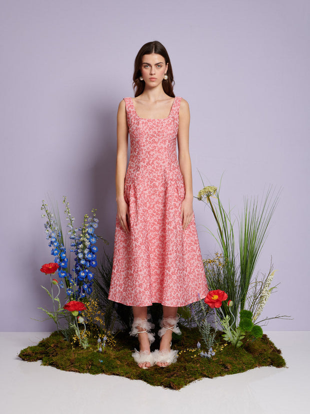 <b>DREAM</b> Zinnia Jacquard Midi Dress