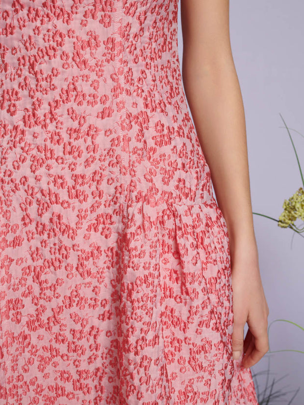 Zinnia Jacquard Midi Dress Raspberry Pink / Z