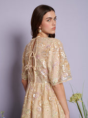 Sunrise Sequin Mini Dress Pink Nude / Z