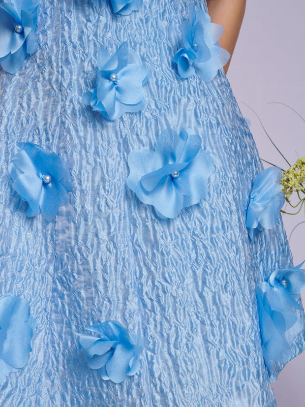 Blooming Jacquard Mini Dress Cornflower Blue / Z