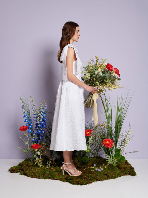 sister jane midi dress Sister Jane Emile Floral-jacquard Chiffon Midi Dress Light Green Sister Jane