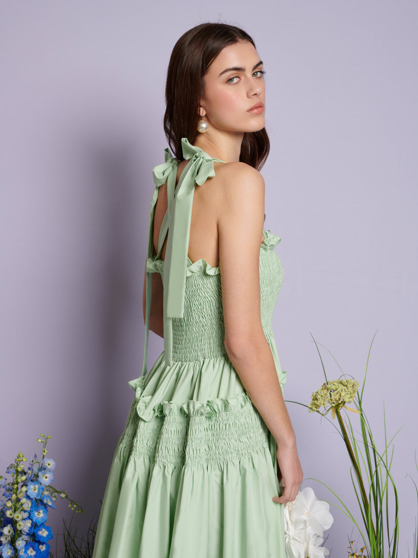 【Sister Jane】DREAM Grasslandクロス ストラップ ミディドレス DREAM Grassland Cross Straps Midi Dress – Sister Jane
