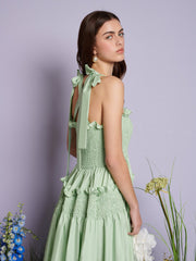 Grassland Cross Straps Midi Dress Pistachio Green / Z