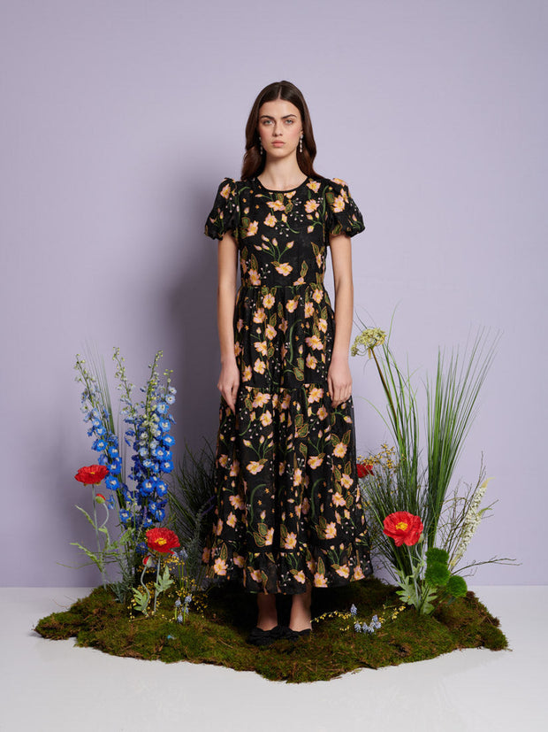 <b>DREAM</b> Wood Lily Embroidered Maxi Dress