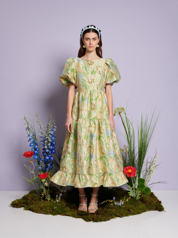 <b>DREAM</b> Pasqueflower Jacquard Midi Dress