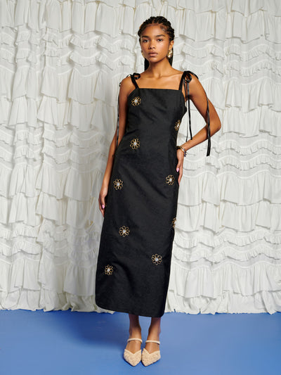 <b>DREAM</b> Sol De Noche Beaded Midi Dress