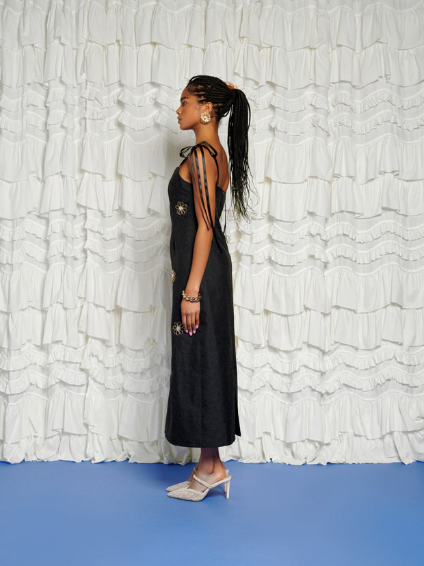 <b>DREAM</b> Sol De Noche Beaded Midi Dress