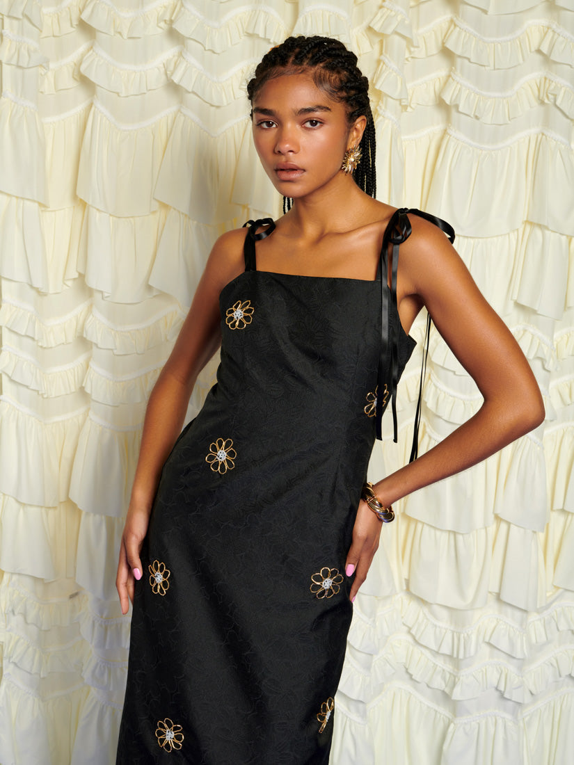 【sister jane】Sol De Noche ビーズ ミディ ドレス DREAM Sol De Noche Beaded Midi Dress – Sister Jane