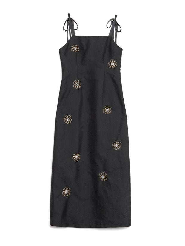 <b>DREAM</b> Sol De Noche Beaded Midi Dress