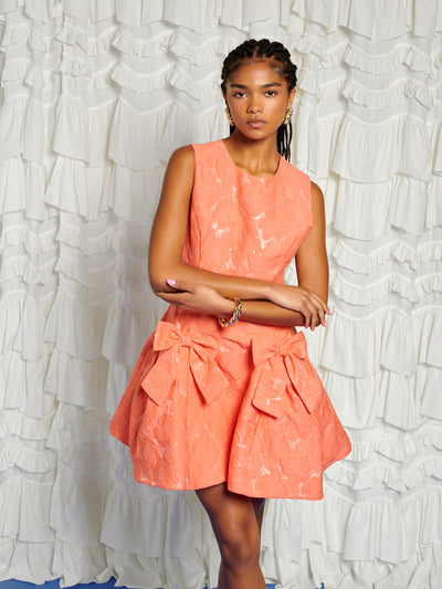 <b>DREAM</b> Tangerine Jacquard Mini Dress