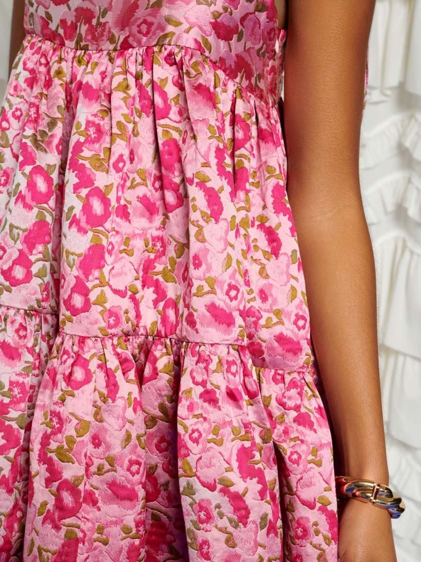 ワンピース DREAM Sister jane Floral Jacquard Dress Dream Sister Jane floral jacquard midi dress in green and