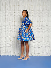 <b>DREAM</b> Golden Blues Jacquard Mini Dress